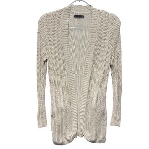 Pure Cotton Crochet Knit Duster Sweater Cardigan Longline Tunic Jacket Coat
